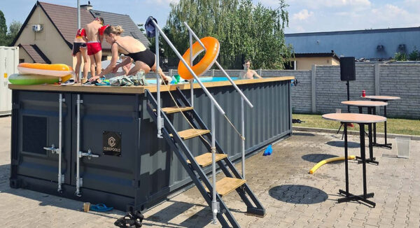 Contenedor piscina 6.2mx 2.5m listo para usar paquete confort