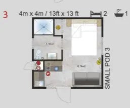 Casa móvil pequeña con garaje T2