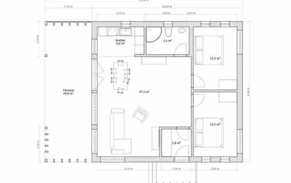 Casa prefabricada disponible inmediatamente Chalet K-Home-M-80