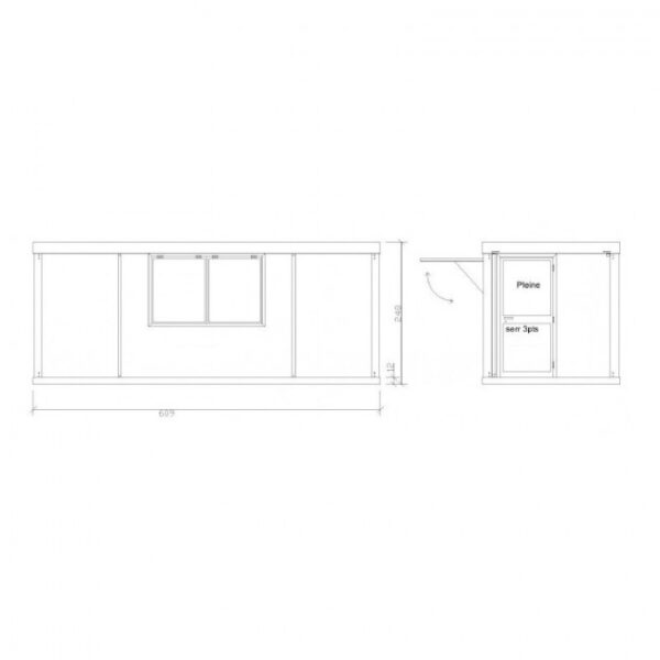Bungalow de nueve tipos Snack 6 metros