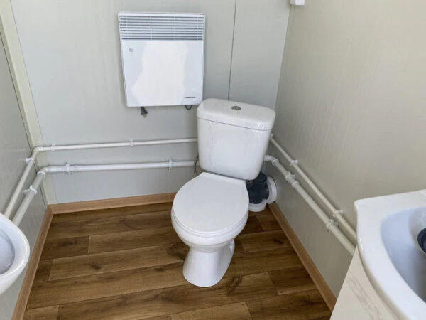 Doble contenedor sanitario con eliminación de residuos