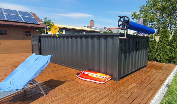 Contenedor piscina 6.2mx 2.5m listo para usar paquete confort