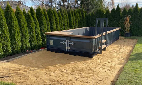 Contenedor piscina 6.2mx 2.5m listo para usar paquete confort