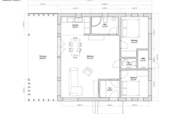 Casa prefabricada disponible inmediatamente Chalet K-Home-M-80