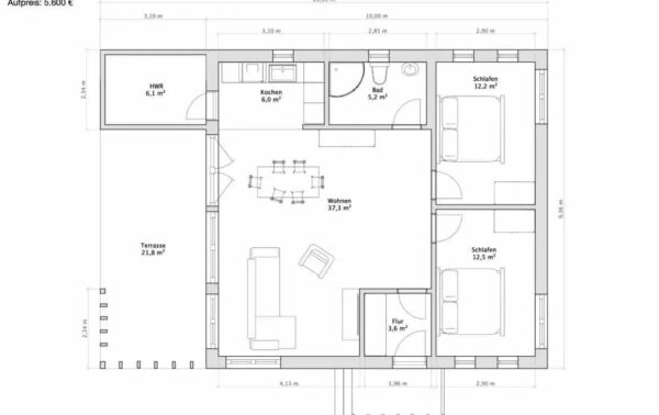 Casa prefabricada disponible inmediatamente Chalet K-Home-M-80