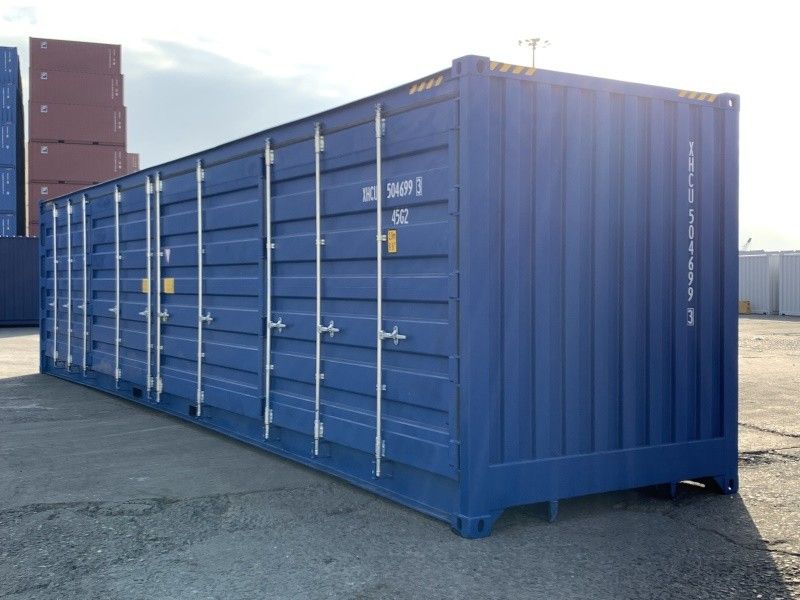 Contáiner marítimo de 40 pies HC con puertas laterales