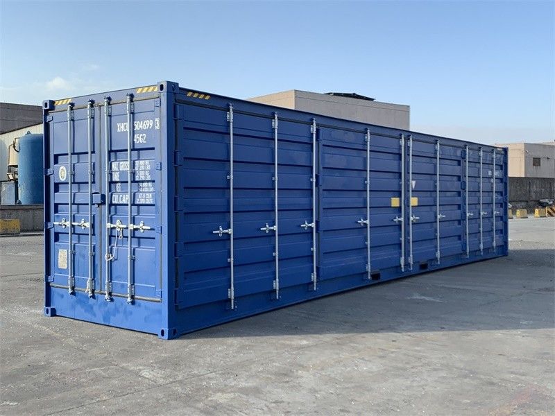 Contáiner marítimo de 40 pies HC con puertas laterales